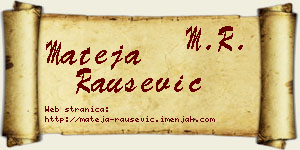 Mateja Raušević vizit kartica